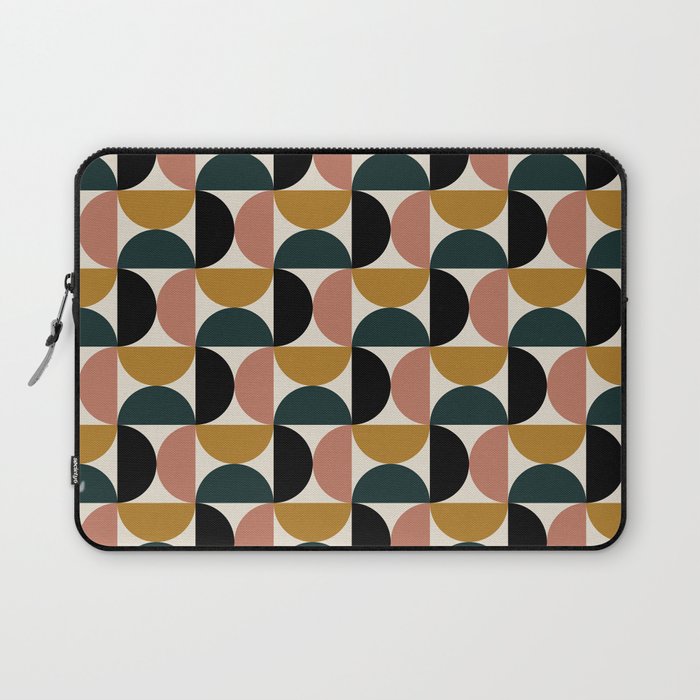 Bauhaus Mid Century Modern Geometric Pattern XIV Laptop Sleeve Gallery Image 1