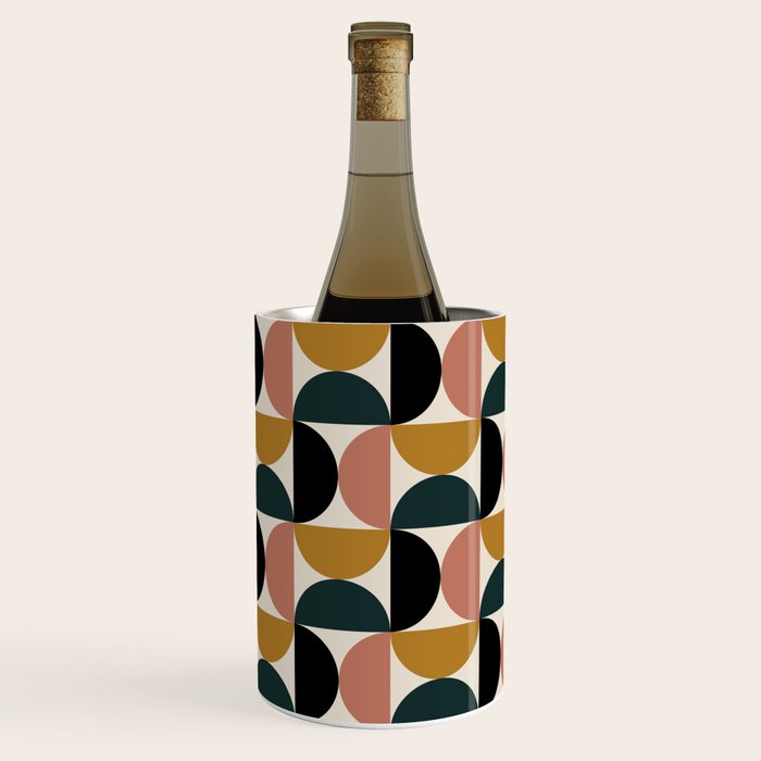 Bauhaus Mid Century Modern Geometric Pattern XIV Wine Chiller Gallery Image 3