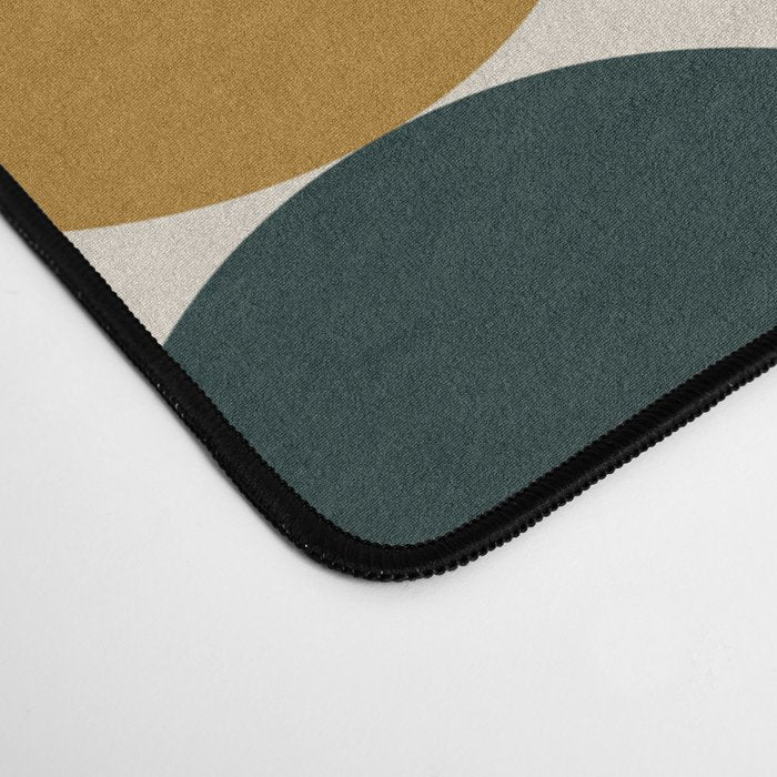 Bauhaus Mid Century Modern Geometric Pattern XIV Desk Mat Gallery Image 4