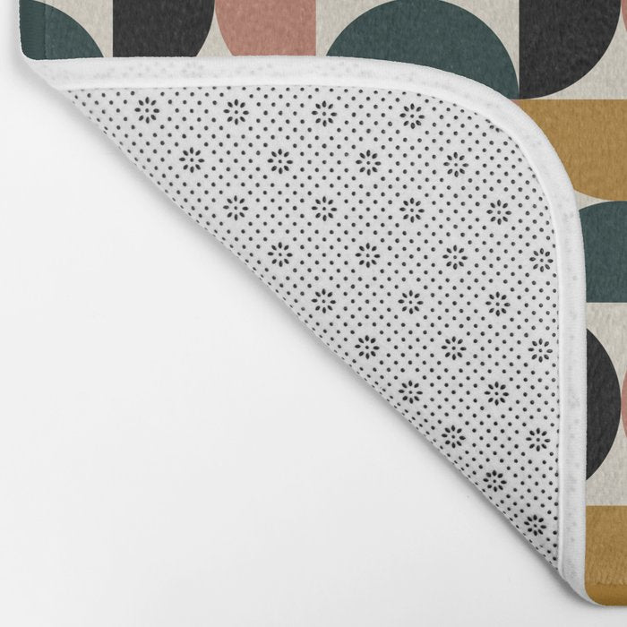 Bauhaus Mid Century Modern Geometric Pattern XIV Bath Mat Gallery Image 2