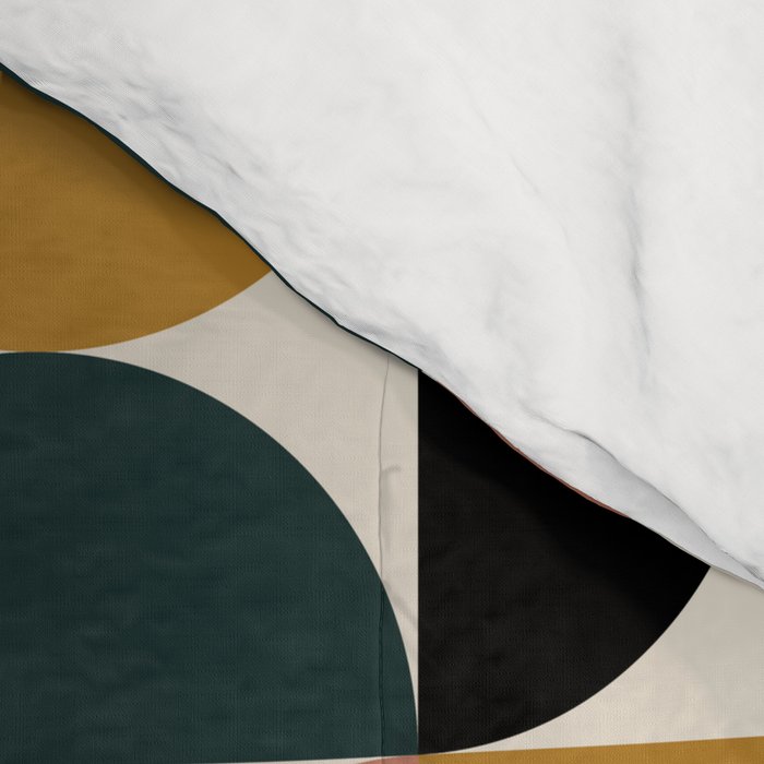 Bauhaus Mid Century Modern Geometric Pattern XIV Comforter Gallery Image 4