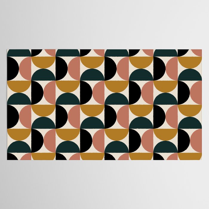 Bauhaus Mid Century Modern Geometric Pattern XIV Tablecloth Gallery Image 2
