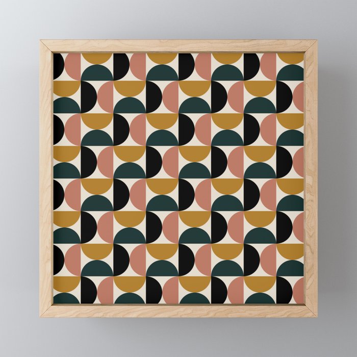 Bauhaus Mid Century Modern Geometric Pattern XIV Mini Art Print Gallery Image 1