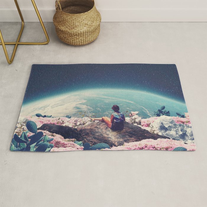 My World Blossomed when I Loved You Horizontal Rug Gallery Image 1