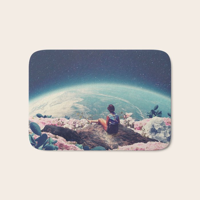 My World Blossomed when I Loved You Horizontal Bath Mat Gallery Image 1