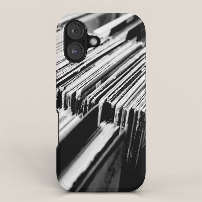 record albums music aesthetic elegant mood art photography  iPhone Case Gallery Image 1