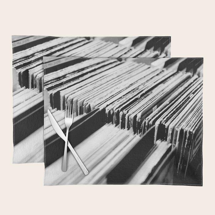 record albums music aesthetic elegant mood art photography  Placemat Gallery Image 1
