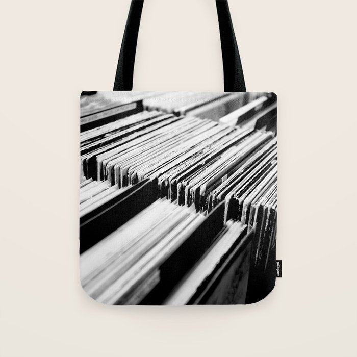 record albums music aesthetic elegant mood art photography  Tote Bag Gallery Image 1