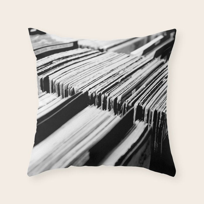 record albums music aesthetic elegant mood art photography  Throw Pillow Gallery Image 6