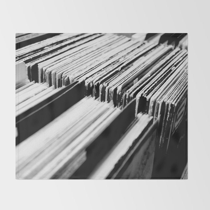 record albums music aesthetic elegant mood art photography  Throw Blanket Gallery Image 2