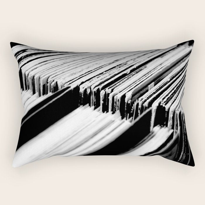 record albums music aesthetic elegant mood art photography  Rectangular Pillow Gallery Image 2