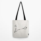 Pisces Zodiac Star Constellation Line Art White Tote Bag Gallery Image 2
