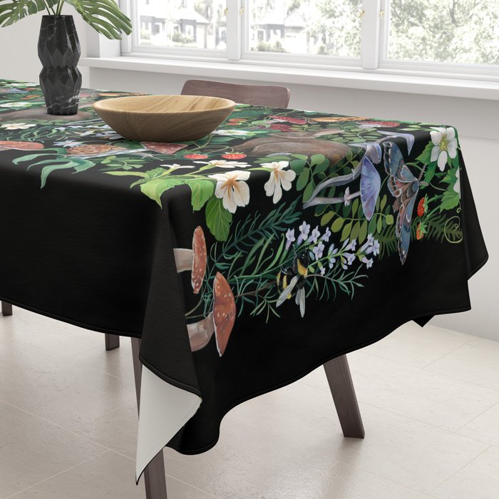 Rabbit and Strawberry Garden Tablecloth Gallery Image 3
