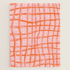 Modern abstract red and pink grids  Jigsaw Puzzle Gallery Image 1