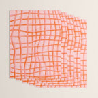 Modern abstract red and pink grids  Wrapping Paper Gallery Image 3