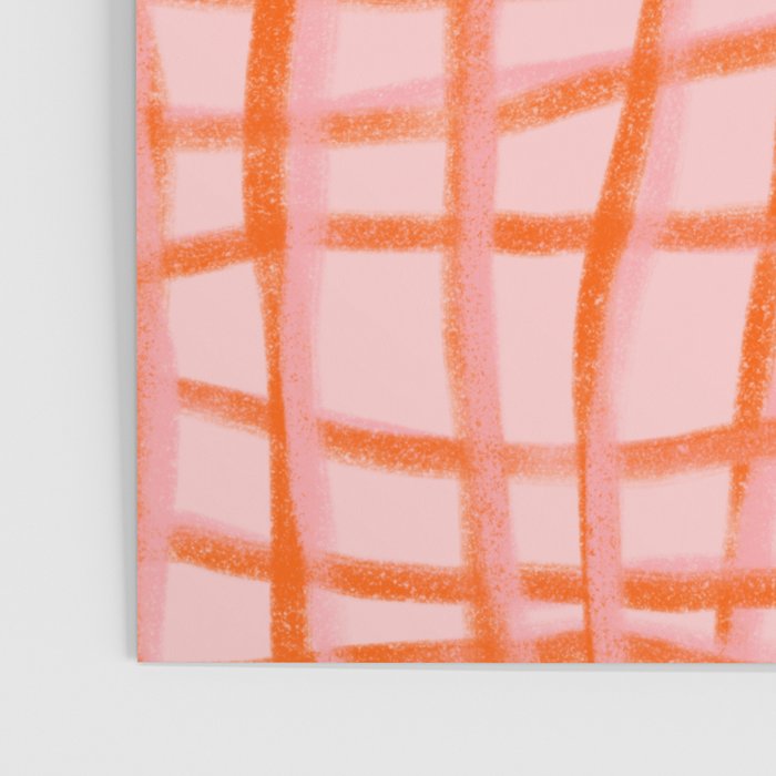 Modern abstract red and pink grids  Poster Gallery Image 3