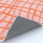 Modern abstract red and pink grids  Rug Gallery Image 4