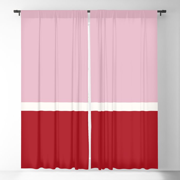 Color Block IV Pink Red Window Curtain Gallery Image 1