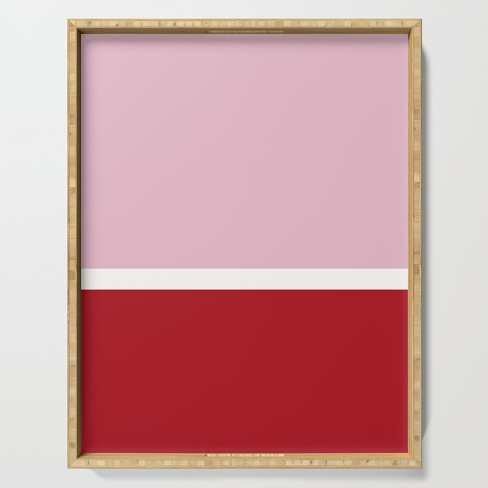 Color Block IV Pink Red Serving Tray Gallery Image 1