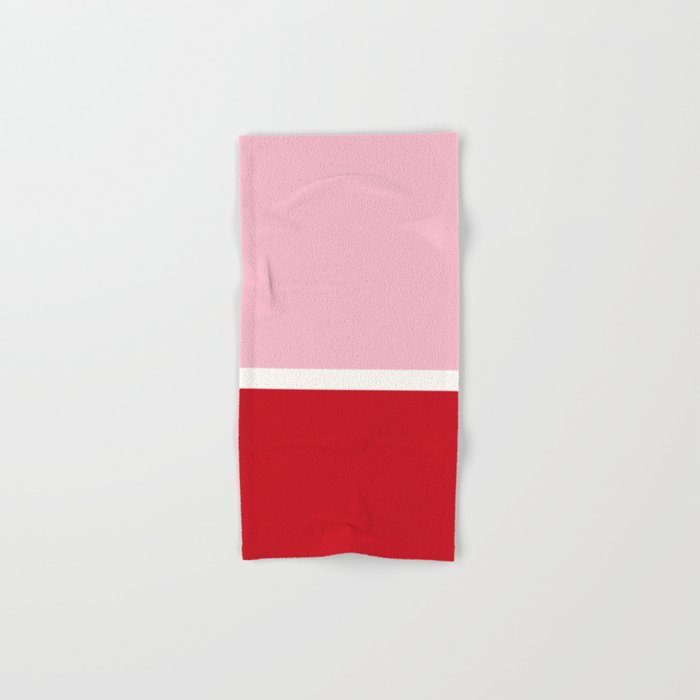 Color Block IV Pink Red Bath Towel Gallery Image 1
