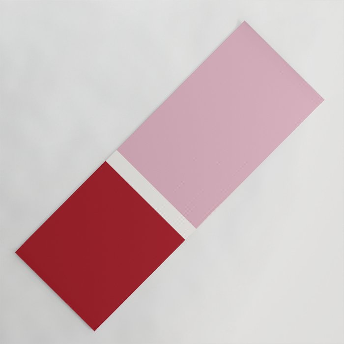 Color Block IV Pink Red Yoga Mat Gallery Image 1