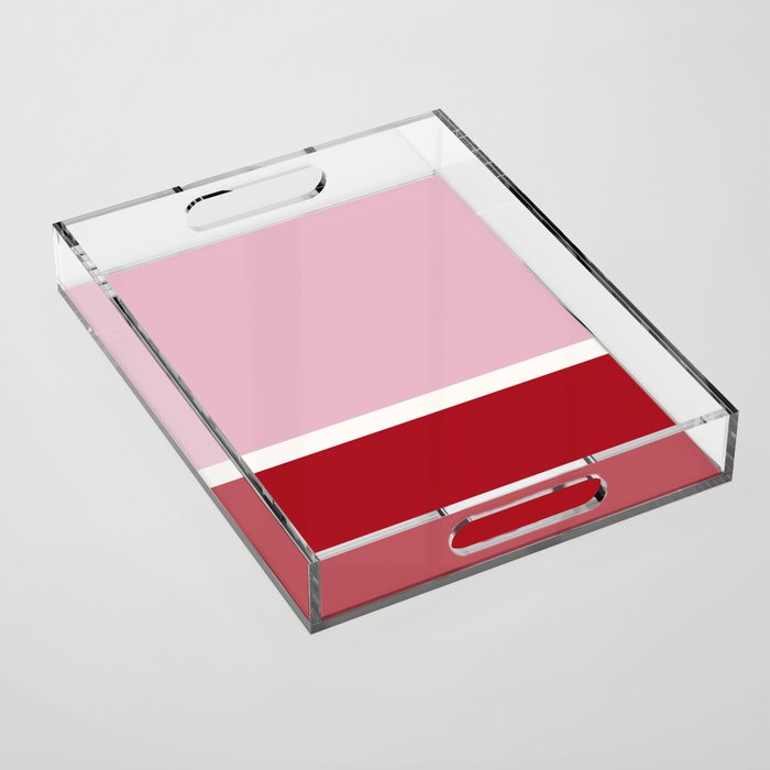 Color Block IV Pink Red Acrylic Tray Gallery Image 1