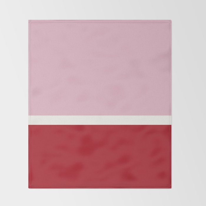 Color Block IV Pink Red Throw Blanket Gallery Image 2