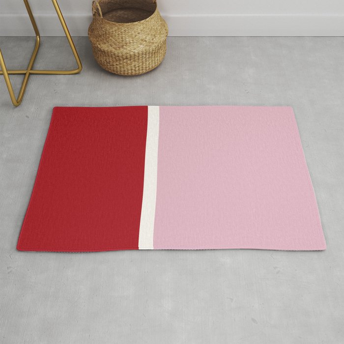 Color Block IV Pink Red Rug Gallery Image 1