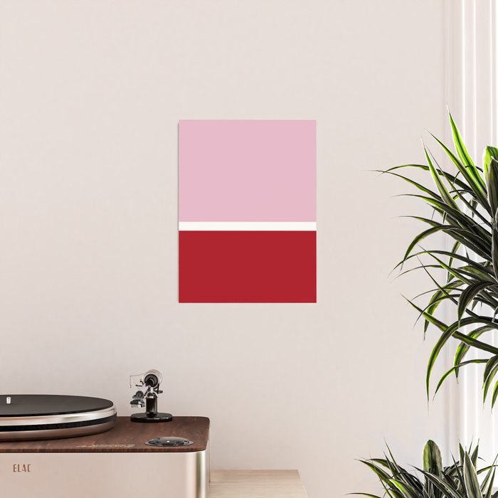 Color Block IV Pink Red Poster Gallery Image 2