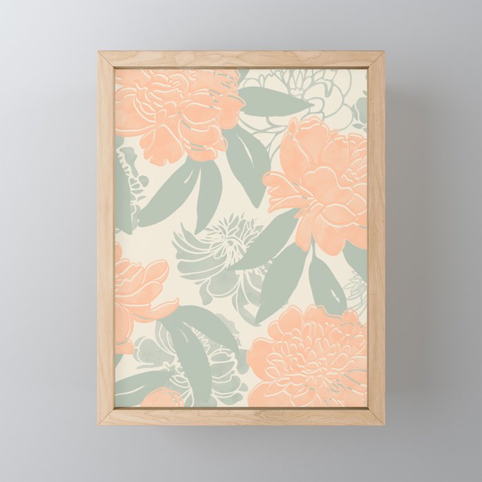 Modern floral blooms P3 Mini Art Print Gallery Image 1