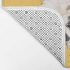 Bubble Gum Sneaky Llama in Yellow Bath Mat Gallery Image 2