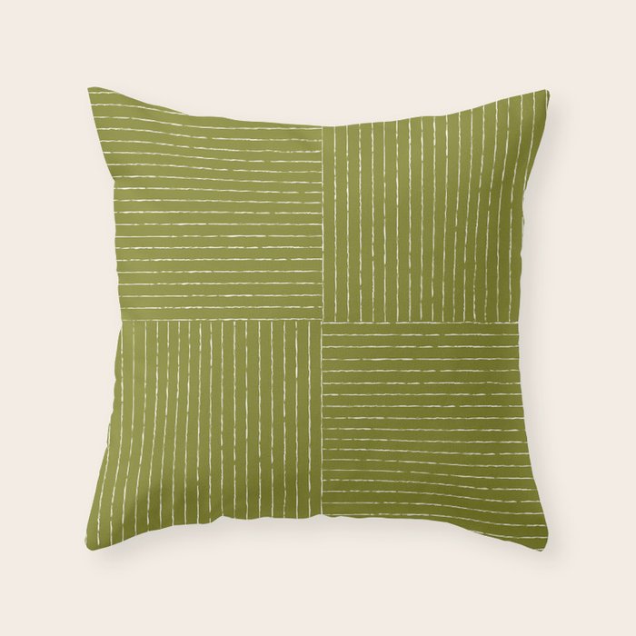 Line III (Matcha Green) Throw Pillow Gallery Image 6