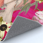 Vintage & Shabby Chic - Tropical Bird Flower Garden Rug Gallery Image 4
