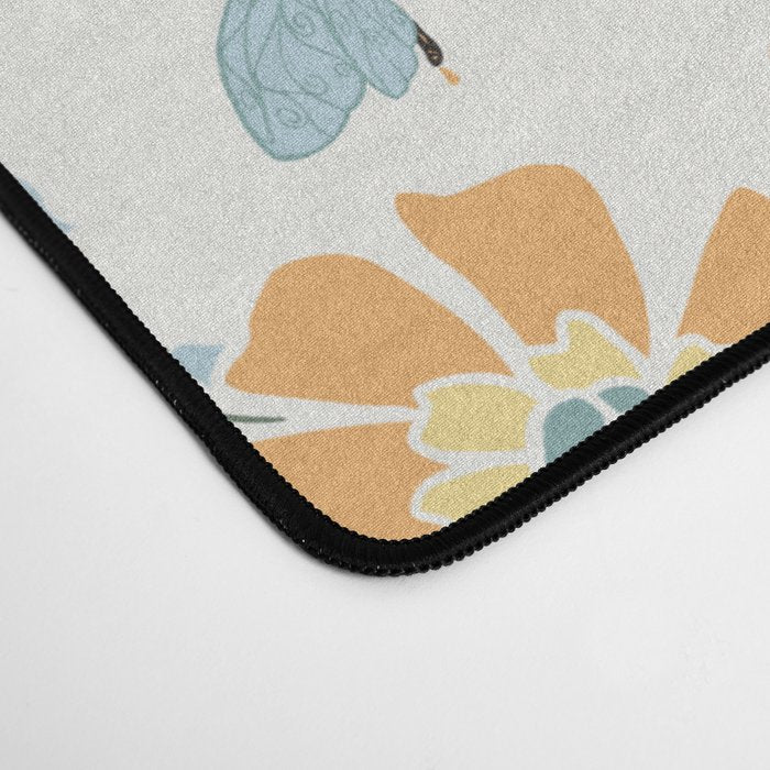 Honey Bees and Orange Flowers Desk Mat Gallery Image 4