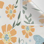 Honey Bees and Orange Flowers Wall Tapestry Gallery Image 3