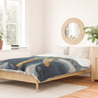 Spraying snow on the mountains Duvet Cover Gallery Image 2
