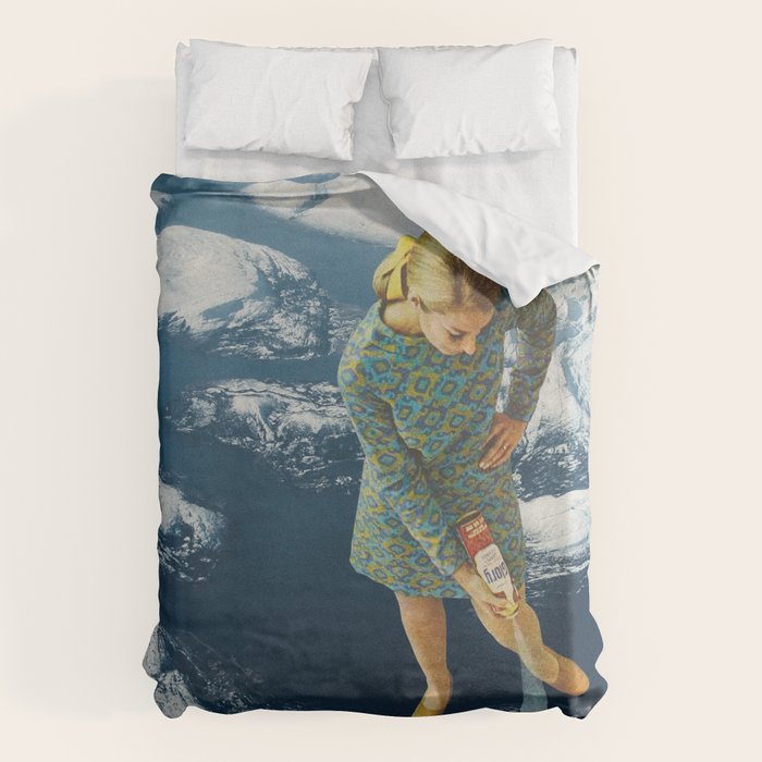 Spraying snow on the mountains Duvet Cover Gallery Image 1
