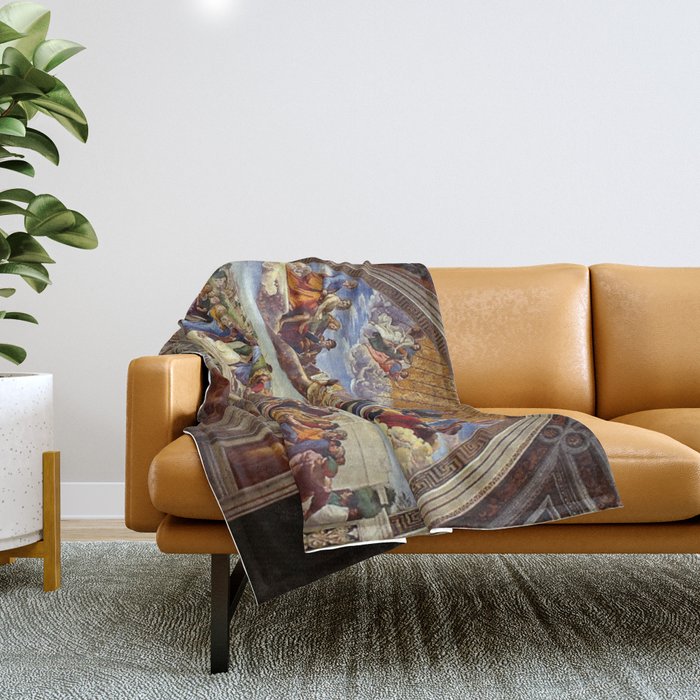 Raphael The Disputation of the Holy Sacrament  Throw Blanket Gallery Image 1