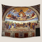 Raphael The Disputation of the Holy Sacrament  Wall Tapestry Gallery Image 4