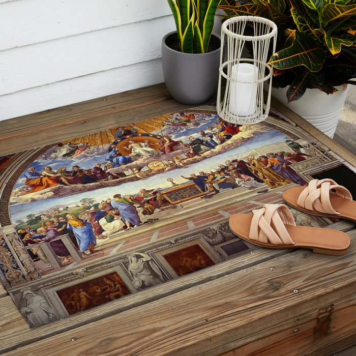 Raphael The Disputation of the Holy Sacrament  Outdoor Rug Gallery Image 2