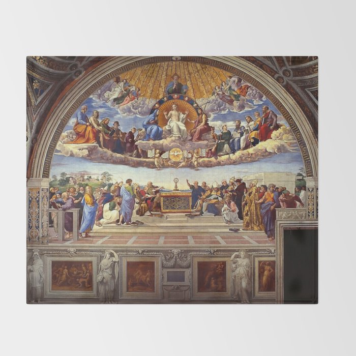 Raphael The Disputation of the Holy Sacrament  Throw Blanket Gallery Image 2