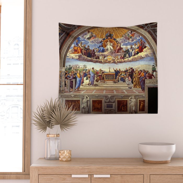 Raphael The Disputation of the Holy Sacrament  Wall Tapestry Gallery Image 2