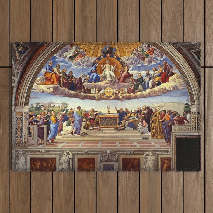 Raphael The Disputation of the Holy Sacrament  Outdoor Rug Gallery Image 1