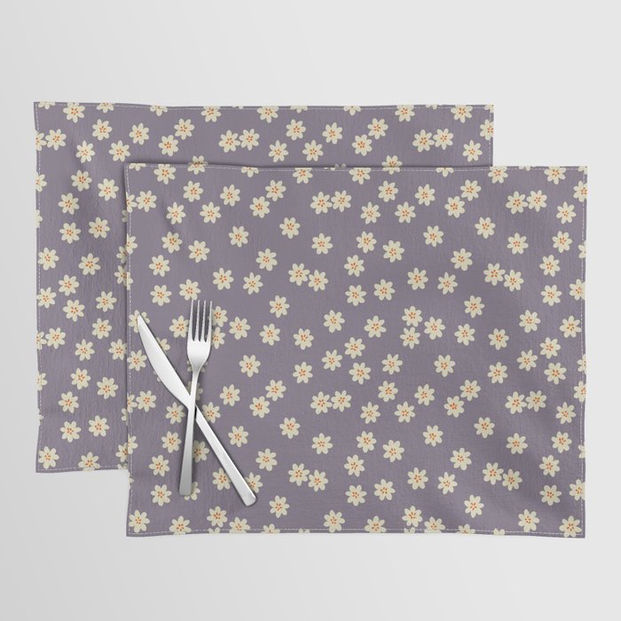 Tiny Flowers / Lavender & Orange Placemat Gallery Image 1