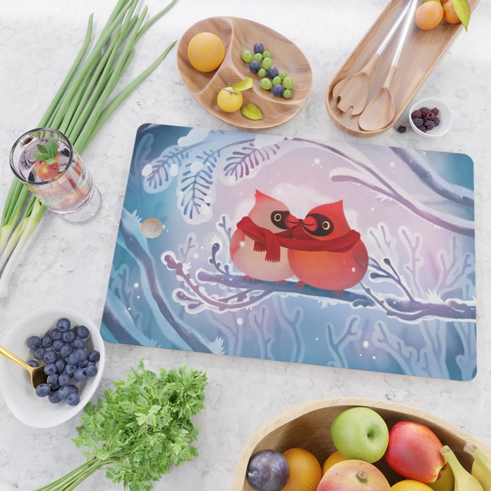 winter lovers Cutting Board Gallery Image 2