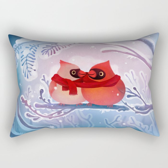 winter lovers Rectangular Pillow Gallery Image 1