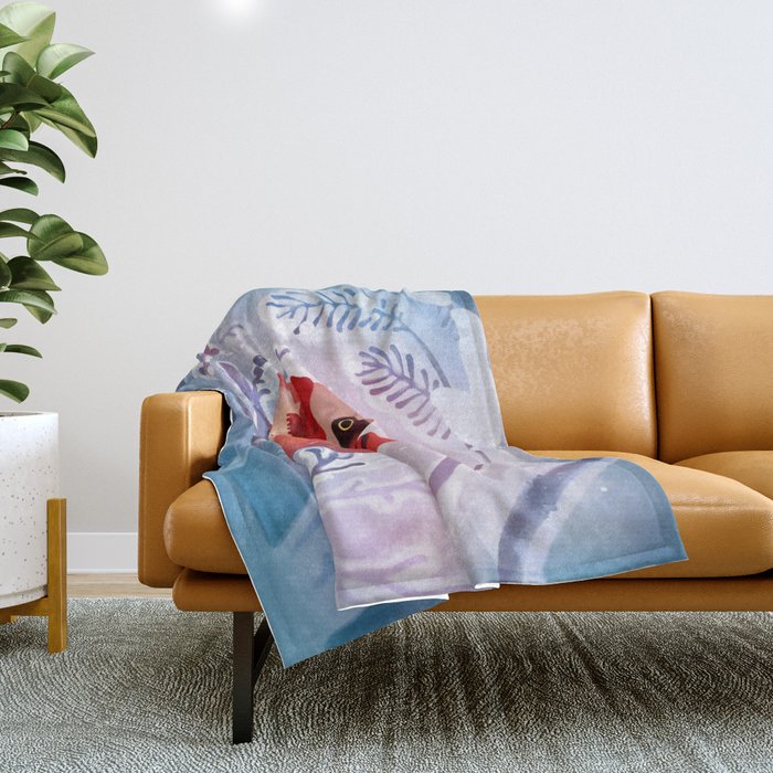 winter lovers Throw Blanket Gallery Image 1