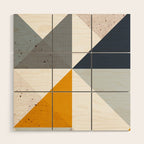 Modern Geometric 18/2 Wood Wall Art Gallery Image 1