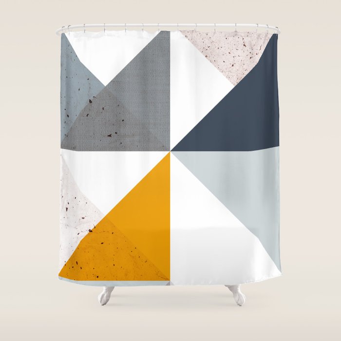 Modern Geometric 18/2 Shower Curtain Gallery Image 1