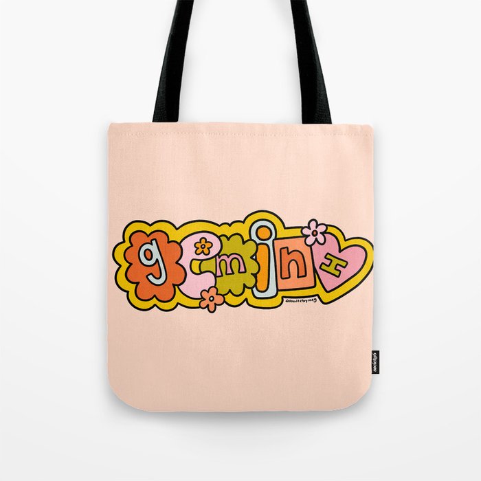 Gemini Doodle Letters Tote Bag Gallery Image 1